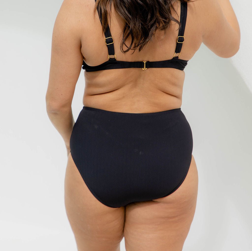 Rachael Bikini Bottom - Black Rib