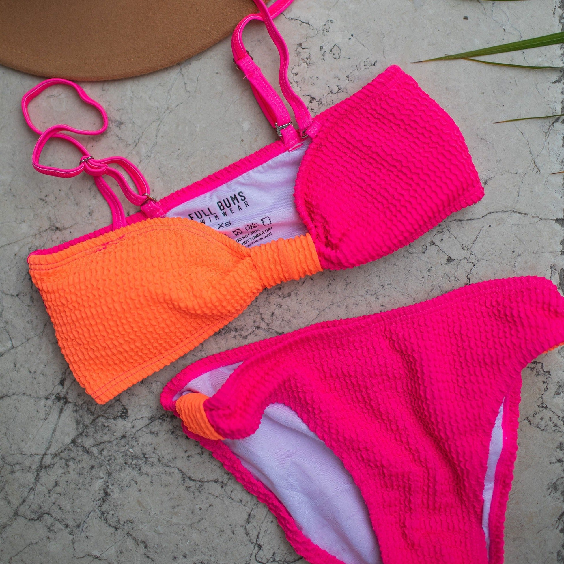 Tessa Bikini Top (Pink/Orange)