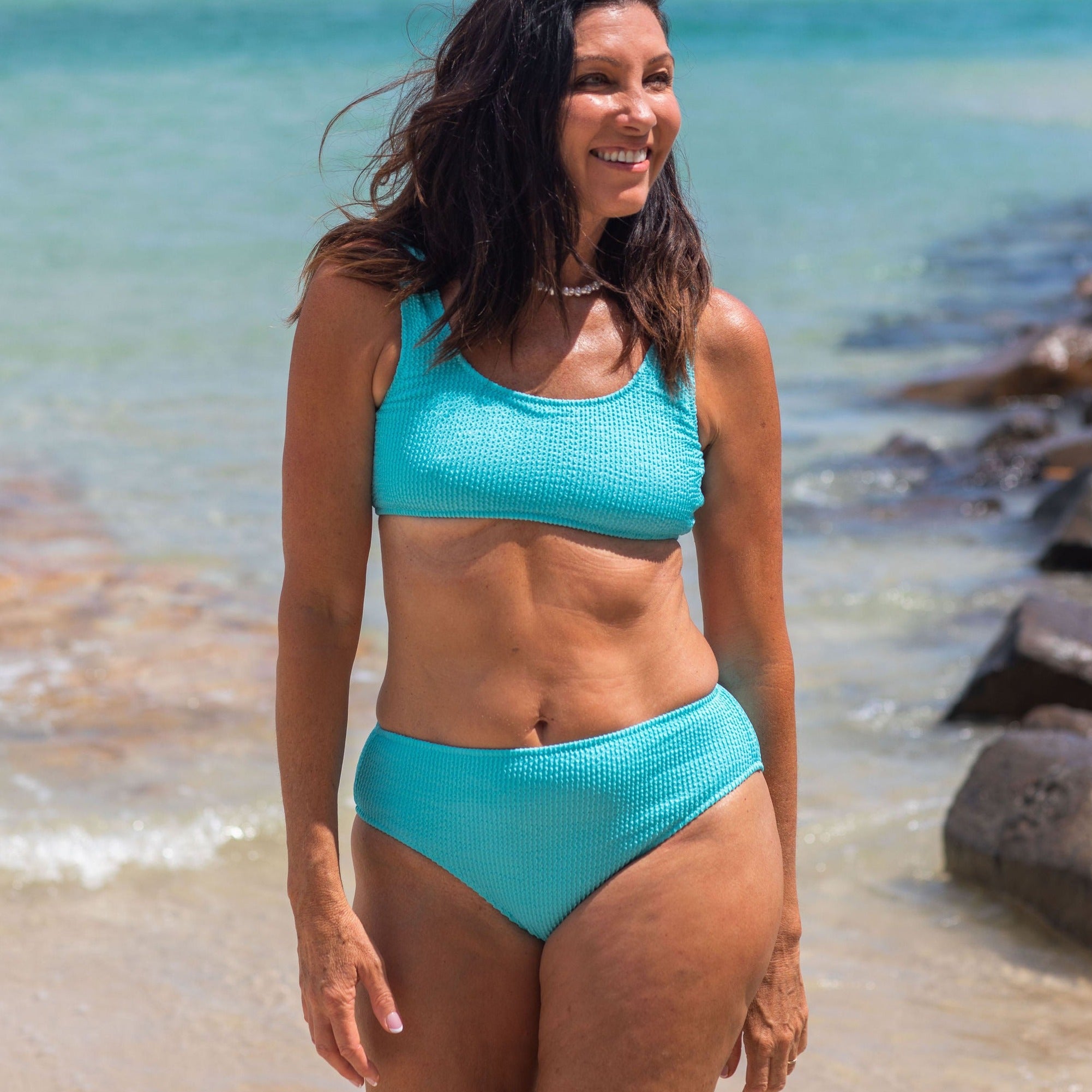 Karolina Bikini Bottom (Aqua Blue)